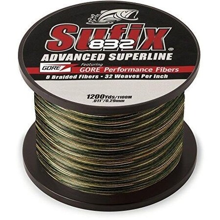 Sufix 832 Advanced Superline Braid 10Lb 1200Yd Camo Boxed 660-310CA